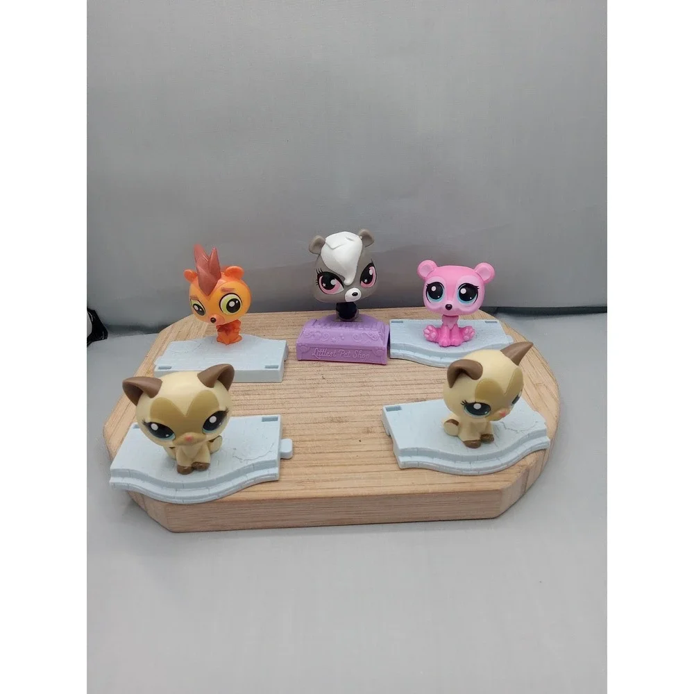 2‎ SHORTHAIR CAT&3 Others #McDonalds - Authentic Littlest Pet Shop - Hasbro LPS